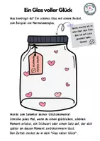 Vorschau - Arbeitsblätter - Glücksunterricht: Mein Glas voller Glück - Seite 1