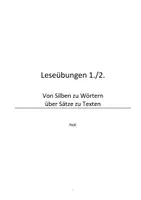 Vorschau - Unterrichtsreihen - Leseübungen - lesen und verstehen 1./2. - Deckblatt