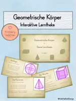 Vorschau - Arbeitsblätter - Interaktive Lerntheke - Geometrische Körper - Deckblatt