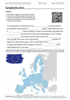 Vorschau - Arbeitsblätter - Arbeitsblatt zum Thema "Europäische Union" + Onlineübung & MP3 + Mindmap + Infografik - Deckblatt