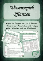 Vorschau - Spiele - Pflanzen: Wissensspiel zur Wiederholung - Deckblatt