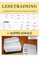 Vorschau - Fördermaterial/Inklusion - Lesetraining: Doppelvokale - Lesekarten - Deckblatt