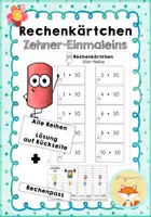 Vorschau - Fördermaterial/Inklusion - Rechenkärtchen: Zehner-Einmaleins + Rechenpass - Deckblatt