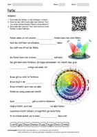Vorschau - Arbeitsblätter - Arbeitsblatt zum Thema "Farben" + Onlineübung & MP3 + Infografiken - Deckblatt