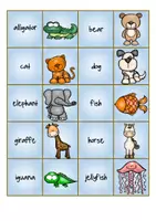 Vorschau - Spiele - Merk es dir-Spiel "Animals - ABC" für den Englischunterricht - Seite 1