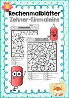 Vorschau - Arbeitsblätter - Rechenmalblätter: Das Zehner-Einmaleins - Deckblatt