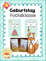 Vorschau - Bildkarten - Geburtstagsaufsteller - Fuchsklasse - Deckblatt
