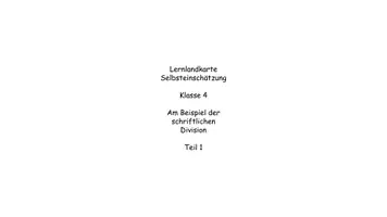 Vorschau - Arbeitsblätter - Lernlandkarte Zielemindmap schriftliche Division - Seite 1