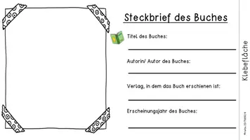 Vorschau - Arbeitsblätter - Leserolle für frei wählbare Bücher, Klasse 3 und 4 - Seite 2