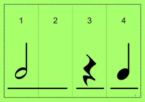 Vorschau - Arbeitsblätter - Notenwerte / Rhythmus Taktkarten - Stufe 2 - Seite 2