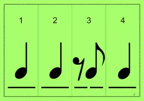 Vorschau - Arbeitsblätter - Notenwerte / Rhythmus Taktkarten - Stufe 2 - Seite 3