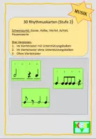 Vorschau - Arbeitsblätter - Notenwerte / Rhythmus Taktkarten - Stufe 2 - Deckblatt