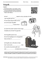 Vorschau - Arbeitsblätter - Arbeitsblatt zum Thema "Fotografie" + Onlineübung & MP3 + Mindmap + Infografie - Deckblatt