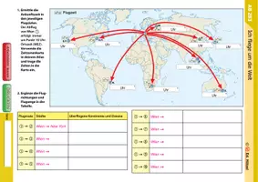 Vorschau - Arbeitsblätter - Ich fliege um die Welt - Deckblatt