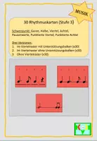 Vorschau - Arbeitsblätter - Notenwerte / Rhythmus Taktkarten - Stufe 3 - Deckblatt