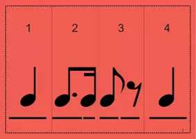 Vorschau - Arbeitsblätter - Notenwerte / Rhythmus Taktkarten - Stufe 3 - Seite 3
