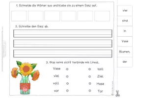 Vorschau - Arbeitsblätter - Klebeheft zu Wörtern mit V und v (Lesen und Schreiben) - Seite 3