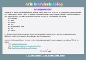 Vorschau - Arbeitsblätter - Minibuch Kinderyoga - Seite 1