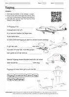 Vorschau - Arbeitsblätter - Arbeitsblatt zum Thema "Flugzeug" + Onlineübung & MP3 + Mindmap + Infografiken - Deckblatt