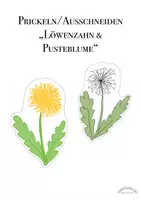 Vorschau - Arbeitsblätter - Prickeln / Ausschneiden „LÖWENZAHN & PUSTEBLUME“ - Frühling - Deckblatt