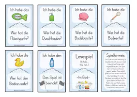 Vorschau - Spiele - Lesespiel - Im Bad - Ich habe...wer hat...? Klasse 2/3 - Seite 3
