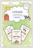 Vorschau - Spiele - Lesespiel Bauernhof - Ich habe...wer hat...? Klasse 2/3 - Deckblatt