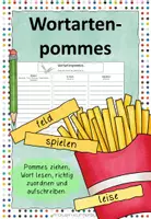 Vorschau - Arbeitsblätter - Wortartenpommes / Wortarten bestimmen - Deckblatt