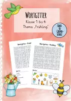 Vorschau - Arbeitsblätter - Wortgitter/ Suchsel - Frühling (Kl. 1 bis 4) - Deckblatt