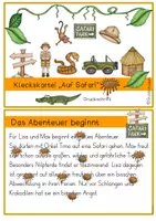 Vorschau - Aufgabenkarten - Abschreibkartei Kleckskartei Auf Safari Druckschrift - Seite 2