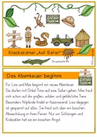 Vorschau - Aufgabenkarten - Abschreibkartei Kleckskartei Auf Safari Druckschrift - Seite 3