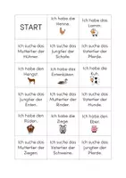 Vorschau - Spiele - Lesespiel Tierfamilien Bauernhoftiere (Haustiere) - Seite 1