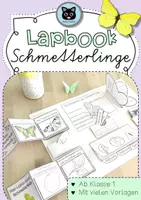 Vorschau - Unterrichtsreihen - Lapbook Schmetterlinge - Deckblatt