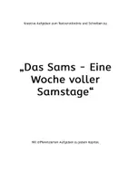 Vorschau - Arbeitsblätter - Das Sams - Eine Woche voller Samstage - Deckblatt