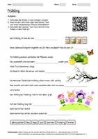 Vorschau - Arbeitsblätter - Arbeitsblatt zum Thema "Frühling" + Onlineübung & MP3 + Infografiken - Deckblatt
