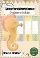 Vorschau - Mal- und Bastelvorlagen - Seepferdchenklasse Ordnerrücken - Deckblatt