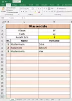 Vorschau - Lehrpläne/Lehrermaterial - Zensurendokumentation - Notenliste - AV/SV - Arbeitenauswertung - Seite 1
