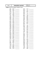 Vorschau - Arbeitsblätter - Subtraktions-AB´s (schwer) selber erstellen - Zufallsgenerator (Excel) - Seite 1