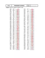 Vorschau - Arbeitsblätter - Subtraktions-AB´s (schwer) selber erstellen - Zufallsgenerator (Excel) - Seite 2