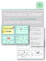 Vorschau - Arbeitsblätter - Purzelsätze Sommer (mit Lösungen) - Deckblatt