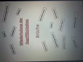 Vorschau - Arbeitsblätter - Brüche - Wiederholung der Begrifflichkeiten - Deckblatt