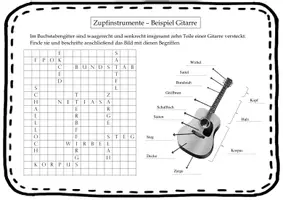 Vorschau - Arbeitsblätter - Instrumentenkunde: M2b - Gitarre beschriften - Seite 2