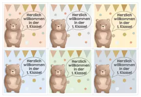 Vorschau - Bildkarten - Bärenklasse Willkommenskärtchen 1.Klasse - Seite 2