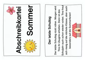 Vorschau - Arbeitsblätter - Abschreibkartei Sommer (Druckschrift) - Seite 3