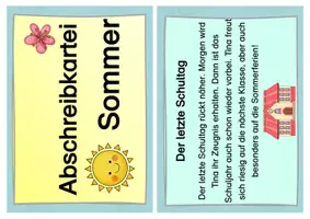 Vorschau - Arbeitsblätter - Abschreibkartei Sommer -> Druckschrift in Schreibschrift (GS, VA, SAS) - Seite 3