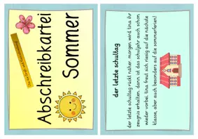 Vorschau - Arbeitsblätter - Groß- und Kleinschreibung: Übungskartei Sommer (Grundschrift) - Seite 3