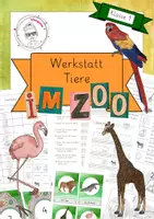 Vorschau - Unterrichtsreihen - Sparpaket: Tiere im Zoo, Klasse 1 - Deckblatt