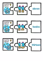 Vorschau - Spiele - Numbers - Zahlen 11-20 - Puzzle - Seite 1