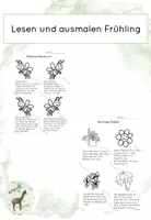 Vorschau - Arbeitsblätter - Lesen und ausmalen Frühling - Deckblatt