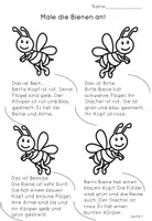 Vorschau - Arbeitsblätter - Lesen und ausmalen Frühling - Seite 1