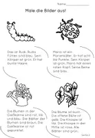 Vorschau - Arbeitsblätter - Lesen und ausmalen Frühling - Seite 2